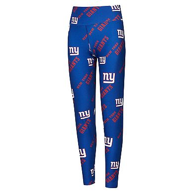 Women's Concepts Sport Royal New York Giants Breakthrough Allover Print Knit Leggings
