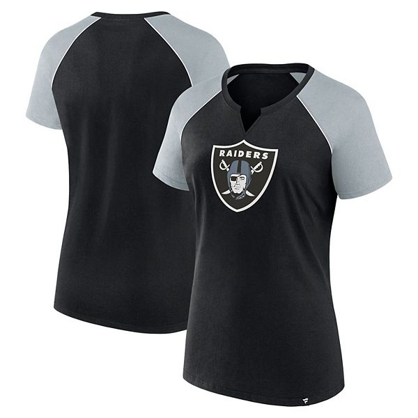 売れ筋商品|||ファナティクス カットソー トップス レディース Women's Black/Silver Las Vegas Raiders Glittered Primary Raglan T-Shirt Black, Silver Women's Fanatics Black/Silver Las Vegas Raiders Glittered