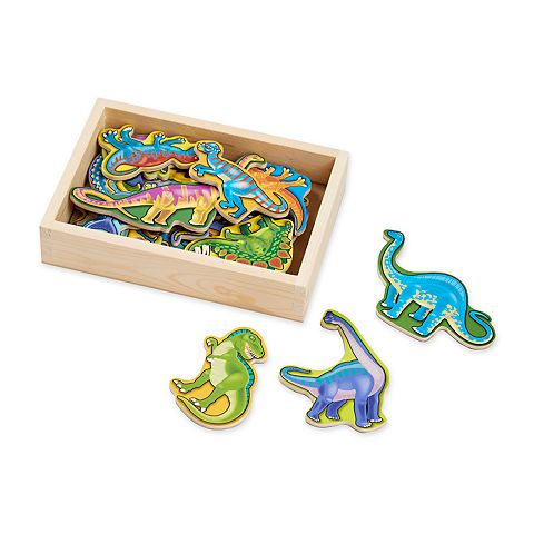 Детские фигурки Melissa & Doug Magnetic Wooden Dinosaur Set