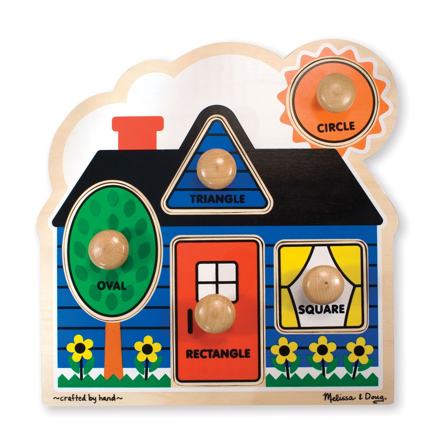 melissa & doug farm animals jumbo knob wooden puzzle