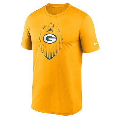 Men's Nike Gold Green Bay Packers Primetime Legend Icon Performance T-Shirt