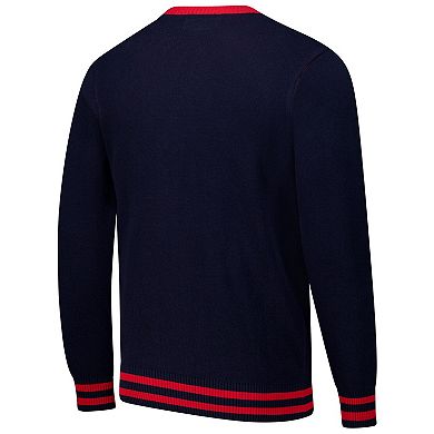 Unisex Uscape Apparel Navy Pennsylvania Quakers Renew Knit Vintage Pullover Sweater