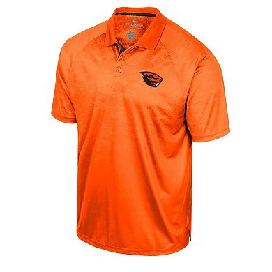 Men's Colosseum Orange Oregon State Beavers Honeycomb Raglan Polo