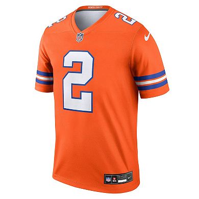 Men's Nike Patrick Surtain II Orange Denver Broncos Alternate Legend Player Performance Top