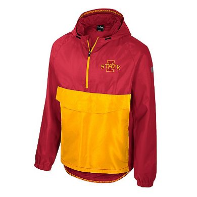 Men's Colosseum Cardinal Iowa State Cyclones Reloaded Anorak Half-Zip Jacket