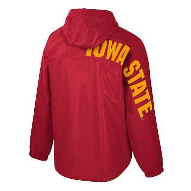 Men's Colosseum Cardinal Iowa State Cyclones Reloaded Anorak Half-Zip Jacket