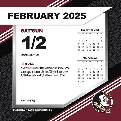 Florida State Seminoles 2025 Boxed Desk Calendar