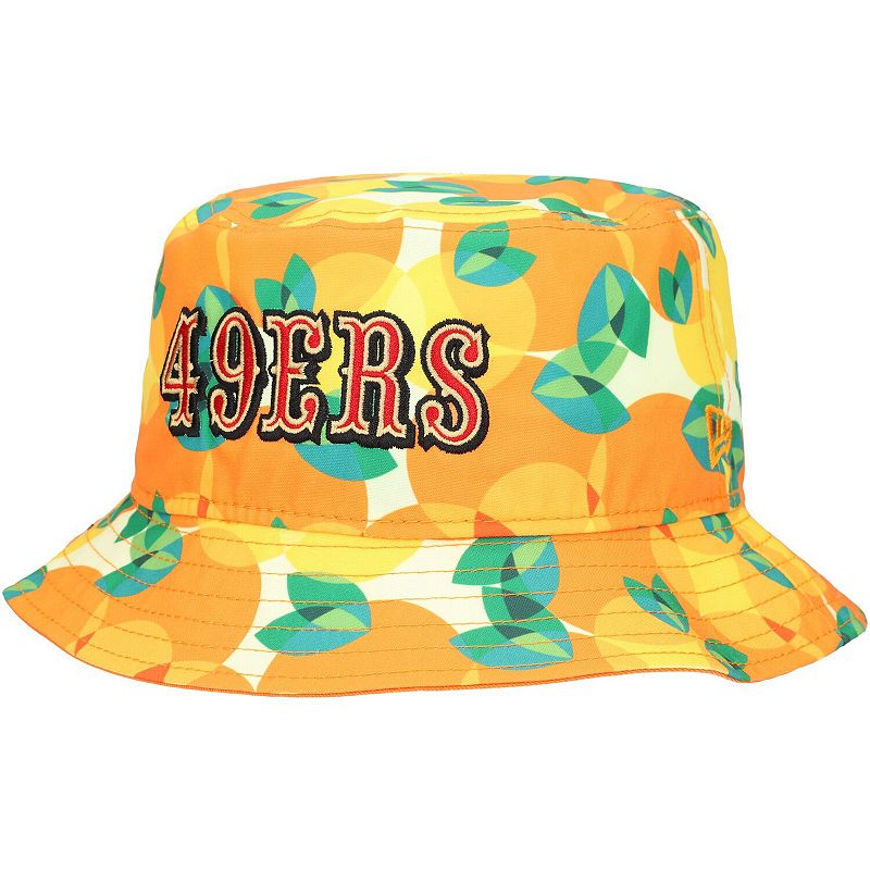 Men's New Era Orange San Francisco 49ers Citrus Bucket Hat,