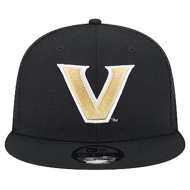 Men's New Era Black Vanderbilt Commodores Trucker 9FIFTY Snapback Hat