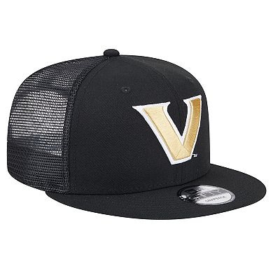 Men's New Era Black Vanderbilt Commodores Trucker 9FIFTY Snapback Hat