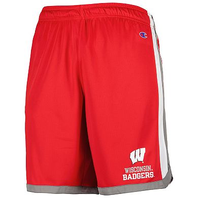 Men's Champion Red Wisconsin Badgers Basketball Shorts