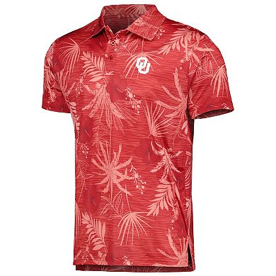 Men's Colosseum Crimson Oklahoma Sooners Palms Team Polo