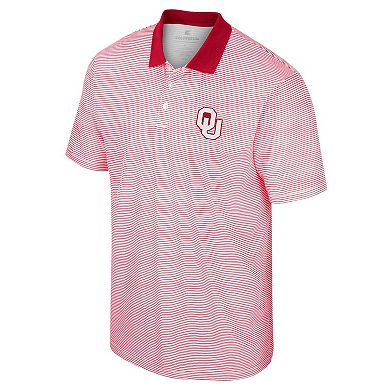 Men's Colosseum White Oklahoma Sooners Print Stripe Polo