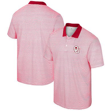 Men's Colosseum White Oklahoma Sooners Print Stripe Polo