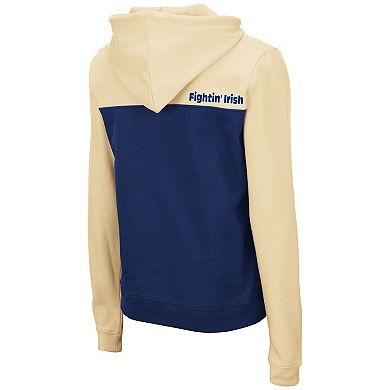 Women's Colosseum Gold/Navy Notre Dame Fighting Irish Aidan Lightweight Half-Zip Hoodie
