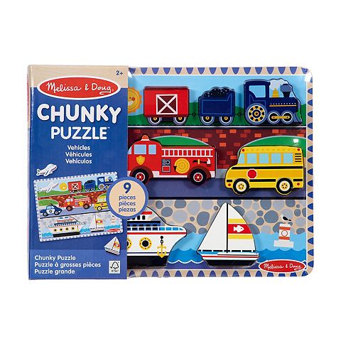 Детские игрушки Melissa & Doug Vehicles Chunky Puzzle