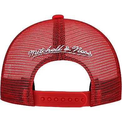 Youth Mitchell & Ness Red Detroit Red Wings Core Trucker Adjustable Hat