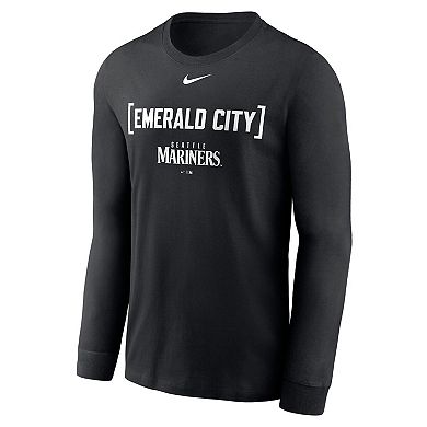 Men's Nike Black Seattle Mariners Local Nickname Long Sleeve T-Shirt