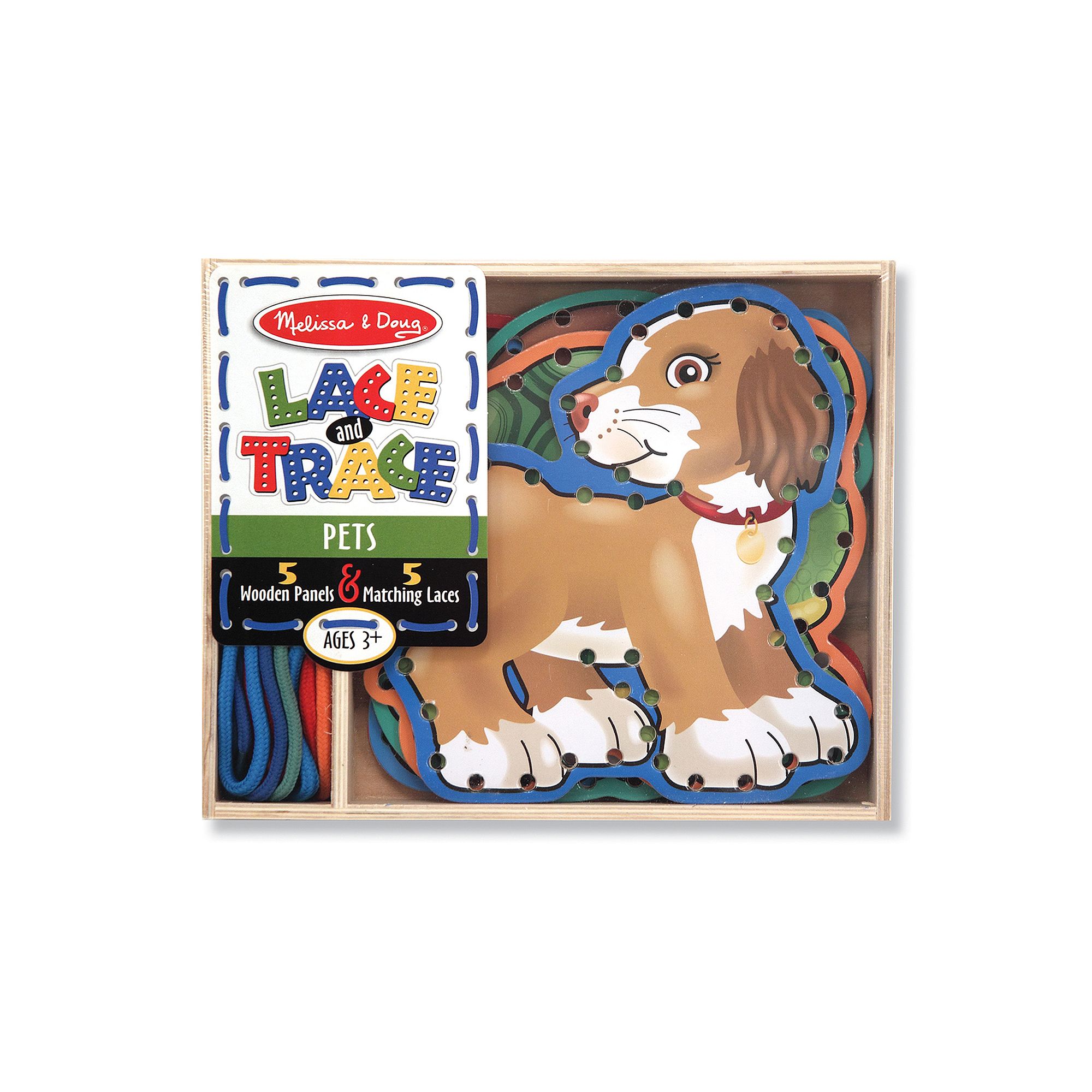 Melissa & Doug Lace & Trace Pets Set, Multicolor