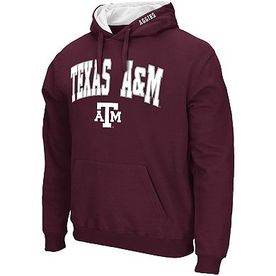 Men's Colosseum Maroon Texas A&M Aggies Arch & Logo 3.0 Pullover Hoodie
