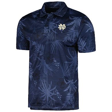 Men's Colosseum Navy Notre Dame Fighting Irish Palms Team Polo