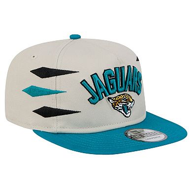 Men's New Era Stone/Teal Jacksonville Jaguars Athletic Golfer Snapback Hat
