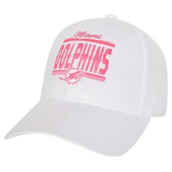 Girls Youth Miami Dolphins All White Structured Adjustable��Hat