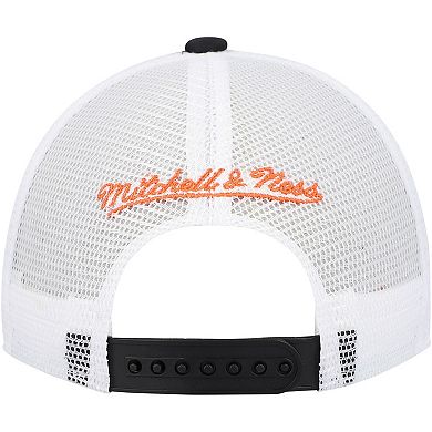 Youth Mitchell & Ness Black Cincinnati Bengals Stripe Trucker Adjustable Hat