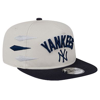 Men's New Era Cream New York Yankees Iron Golfer Snapback Hat
