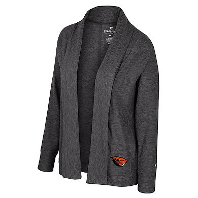 Women's Colosseum Charcoal Oregon State Beavers��Dash Cardigan