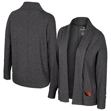 Women's Colosseum Charcoal Oregon State Beavers��Dash Cardigan