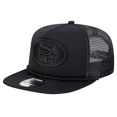 Men's New Era Black San Francisco 49ers 60th Anniversary Patch 59FIFTY Fitted Ha