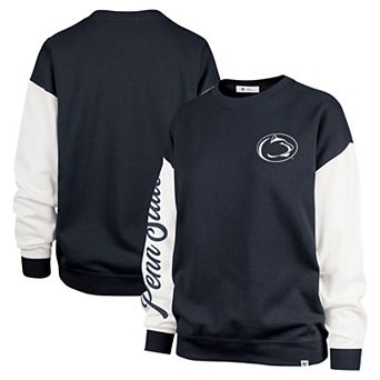 Women's '47 Navy Penn State Nittany Lions Double Header Rise Andie Pullover Sweatshirt
