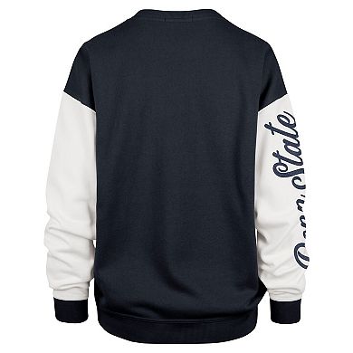 Women's '47 Navy Penn State Nittany Lions Double Header Rise Andie Pullover Sweatshirt