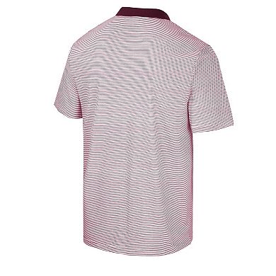 Men's Colosseum White/Maroon Texas A&M Aggies Print Stripe Polo