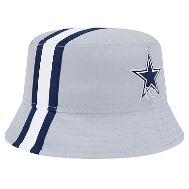 Men's New Era Gray Dallas Cowboys Helmet Bucket Hat