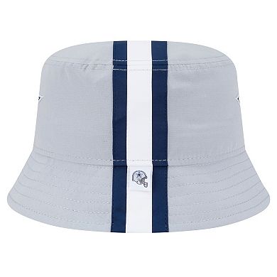 Men's New Era Gray Dallas Cowboys Helmet Bucket Hat