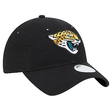 Women's New Era Black Jacksonville Jaguars Main Core Classic 2.0 9TWENTY Adjustable Hat