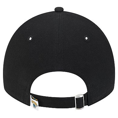 Women's New Era Black Jacksonville Jaguars Main Core Classic 2.0 9TWENTY Adjustable Hat