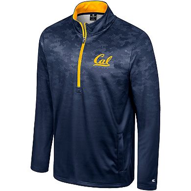 Men's Colosseum Navy Cal Bears The Machine Half-Zip Jacket