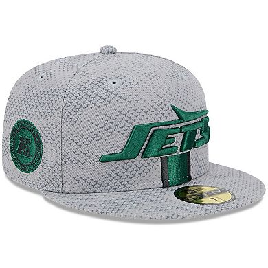 Men's New Era Gray New York Jets 2024 Sideline 59FIFTY Fitted Hat