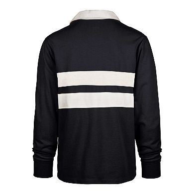 Men's '47 Navy North Carolina Tar Heels Clubhouse Knox Thames Long Sleeve Rugby Polo