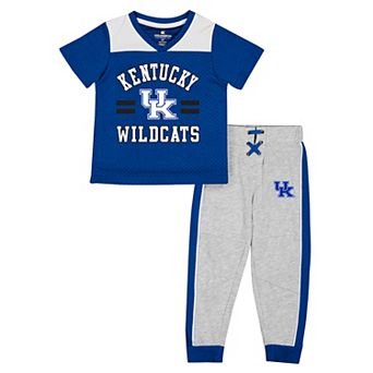 Toddler Colosseum Royal/Heather Gray Kentucky Wildcats Ka-Boot-It Jersey & Pants Set