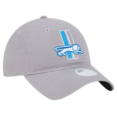 Women's New Era Gray Detroit Lions Main 9TWENTY Adjustable Hat