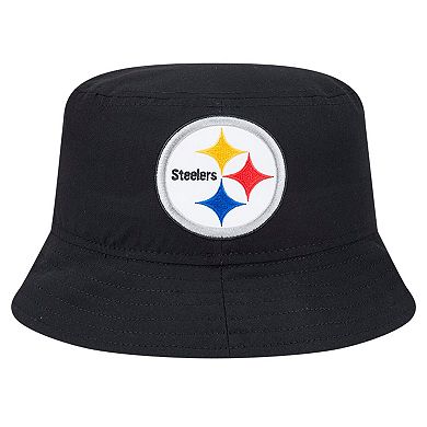 Men's New Era Black Pittsburgh Steelers Helmet Bucket Hat