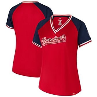 Women's Profile Red St. Louis Cardinals Plus Size Crossover V-Neck T-Shirt