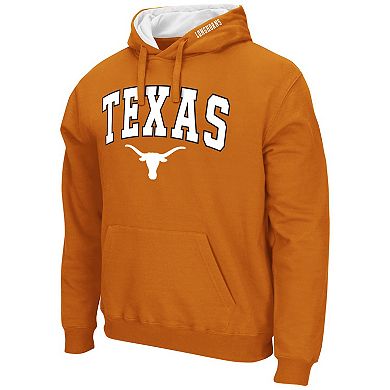 Men's Colosseum Burnt Orange Texas Longhorns Arch & Logo 3.0 Pullover Hoodie