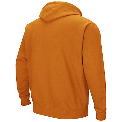 Men's Colosseum Burnt Orange Texas Longhorns Arch & Logo 3.0 Pullover Hoodie