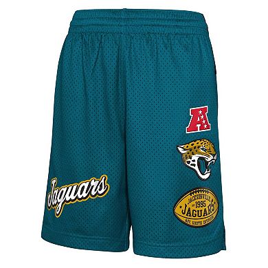Youth Teal Jacksonville Jaguars Game Time Color-Block Shorts