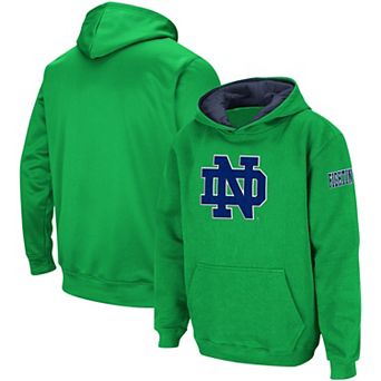Youth Colosseum Green Notre Dame Fighting Irish Big Logo Pullover Hoodie
